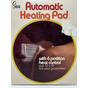 Vtg Sears Roebuck Retro Floral Heating Pad Tested Works Electric Heat 6 Settings